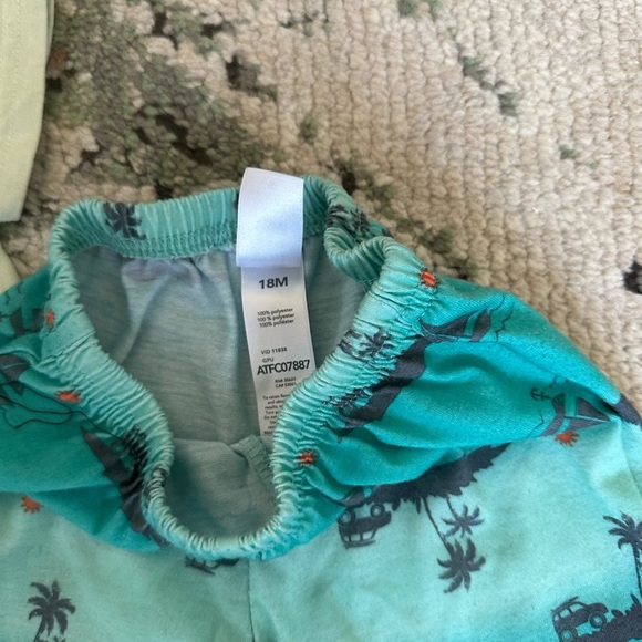 Gerber / Carter’s Baby Boy Tropical Pajamas Set Size 18 Months - Picture 8 of 8
